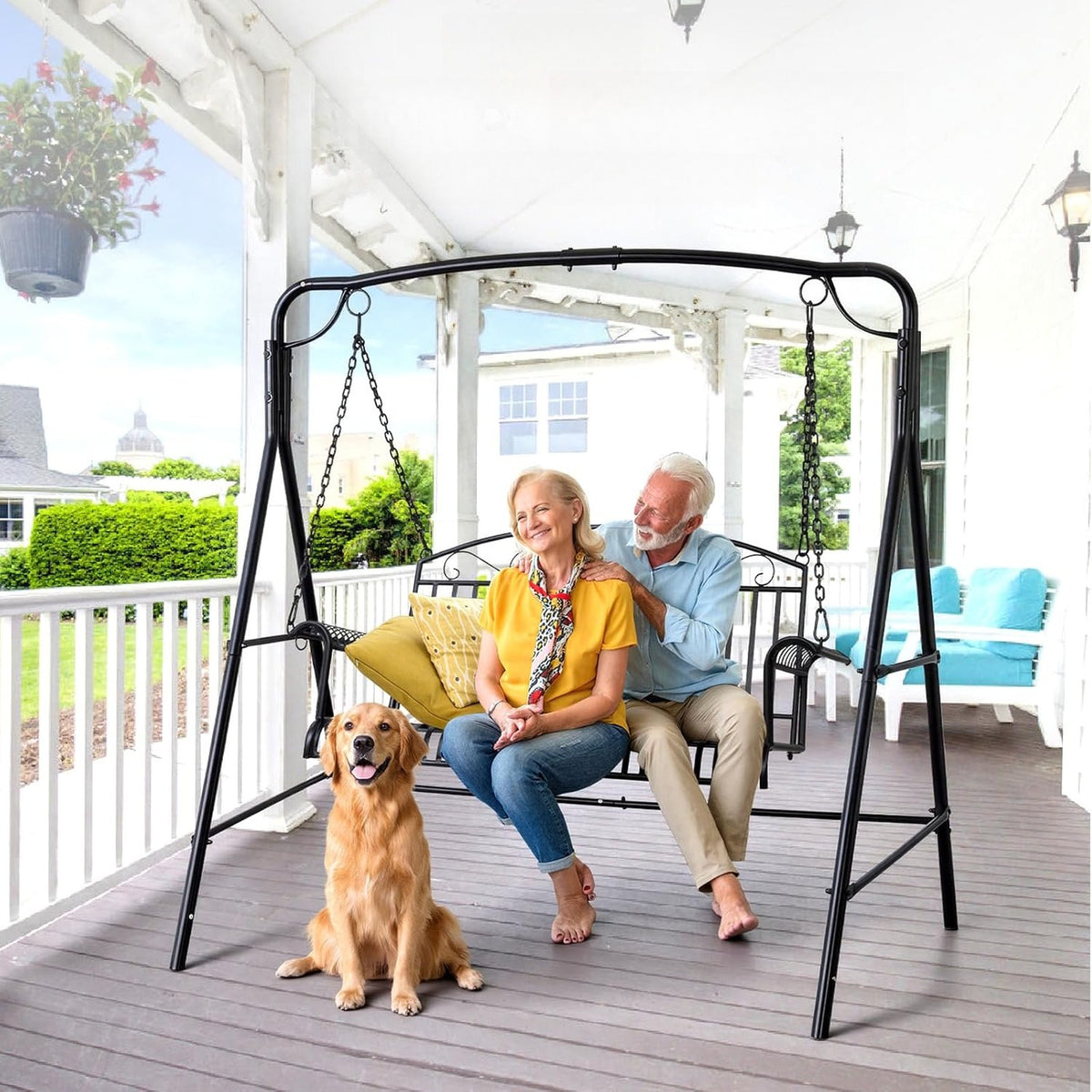 Heavy‑Duty Steel Porch Swing Stand