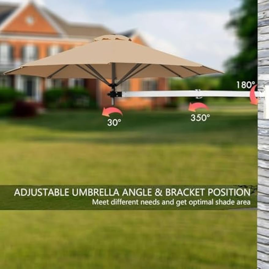 Wall‑Mounted Cantilever Patio Parasol