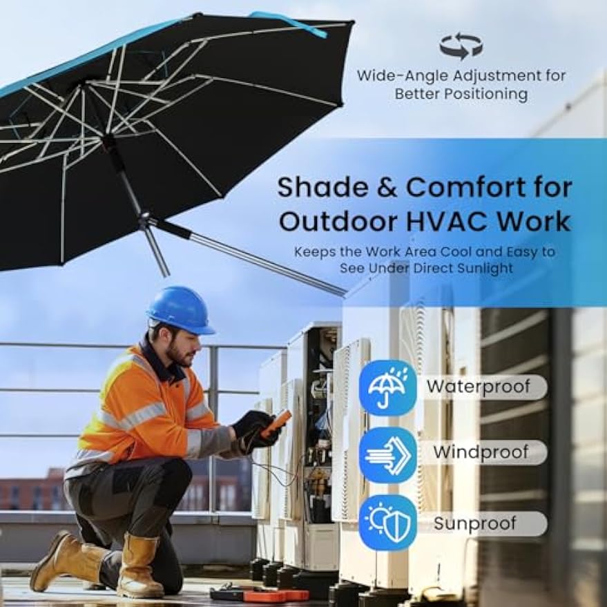 Portable Work Umbrella with Vacuum Suction Base