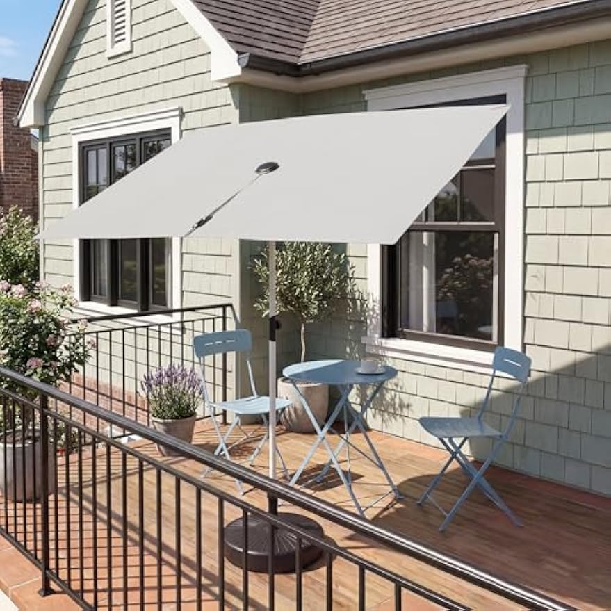 Rotating Rectangular Balcony Patio Umbrella