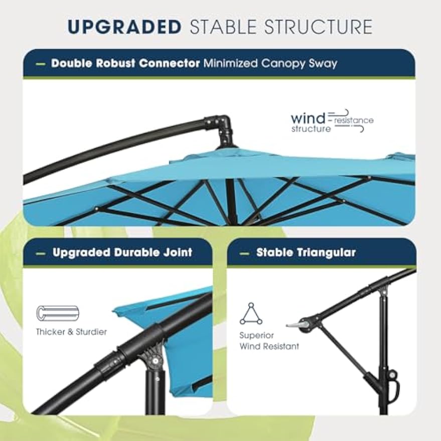 Offset Cantilever Patio Umbrella with Sandbag Base