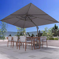 Large Rectangular Rotating Offset Cantilever Patio Umbrella