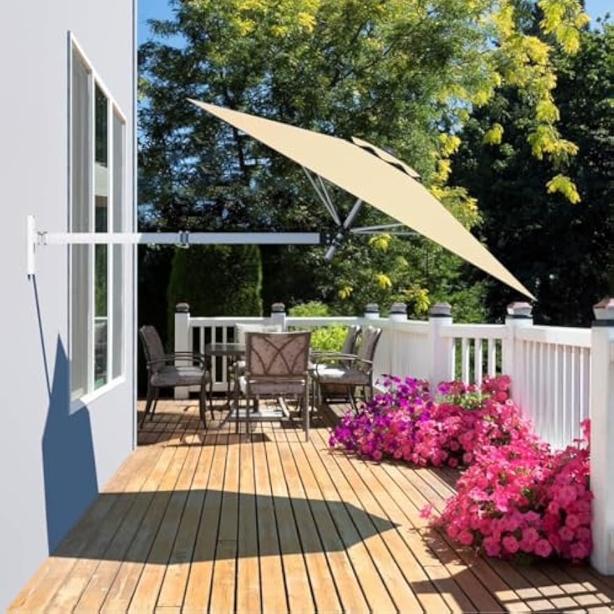 Wall‑Mounted Cantilever Patio Parasol