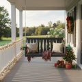 2‑Seat All‑Weather Hanging Porch Swing Bench