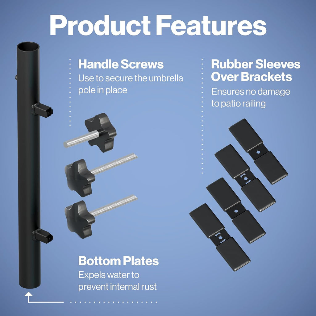 Railing‑Mount Patio Umbrella Holder