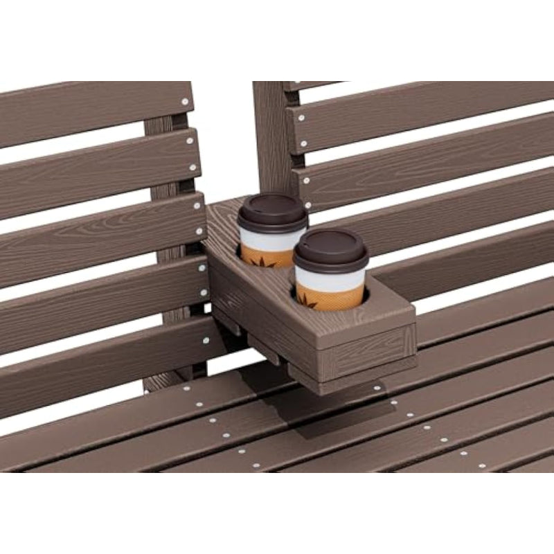 Outdoor Hanging Porch Swing with Cup Holders