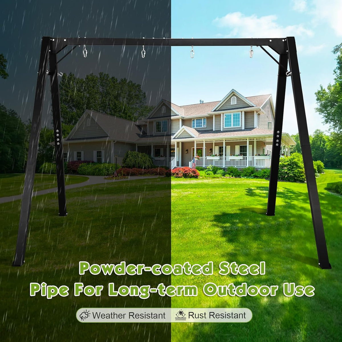 Extra‑Large Heavy‑Duty A‑Frame Metal Swing Stand