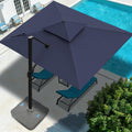 Rotating Square Offset Cantilever Patio Umbrella