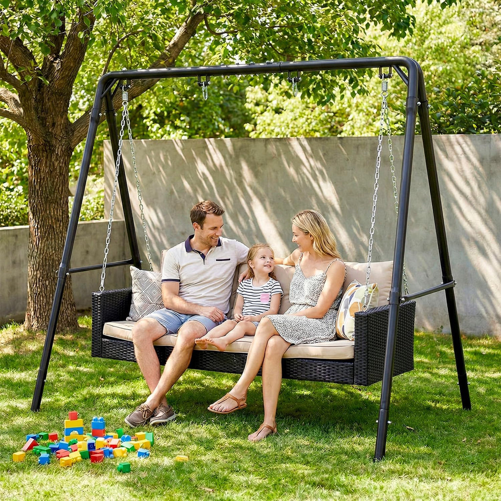 Adjustable‑Height Heavy‑Duty Metal Porch Swing Stand