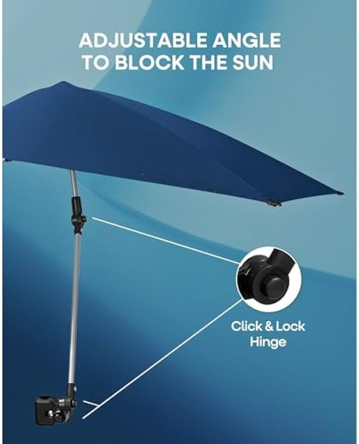 Adjustable Clamp‑On Sport Umbrella SPF 50+