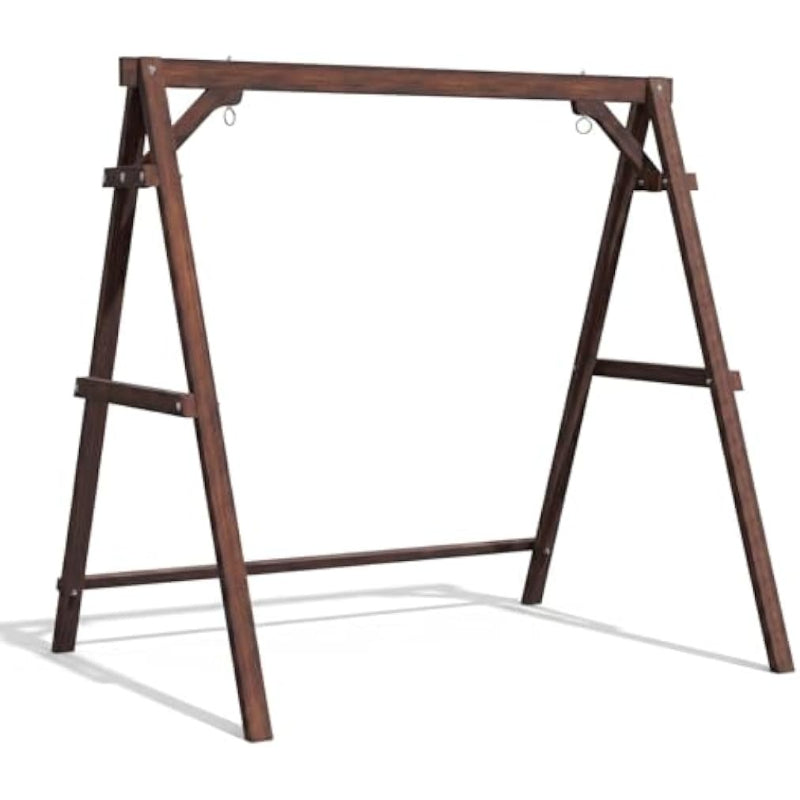 Rustic Wooden Porch Swing Frame