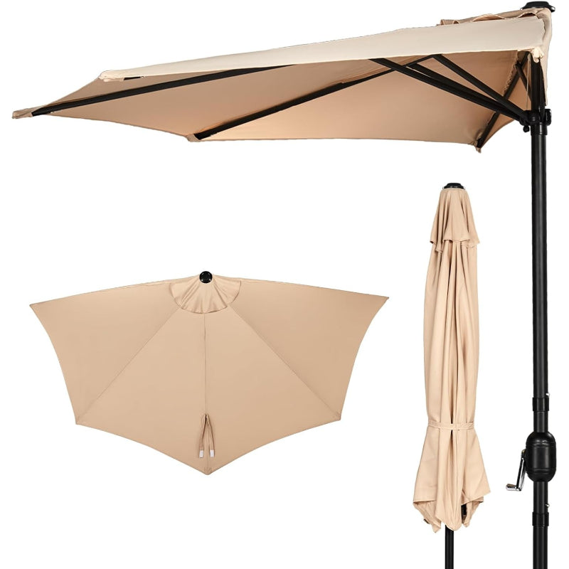 9FT Half Balcony Patio Umbrella