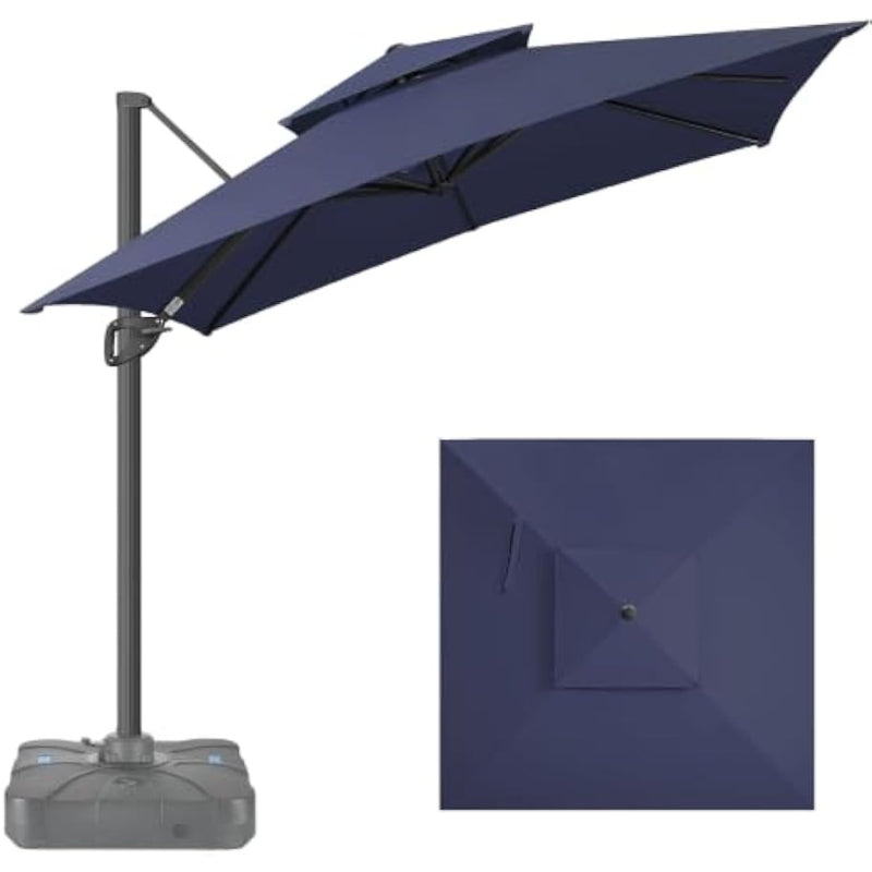 Rotating Square Offset Cantilever Patio Umbrella