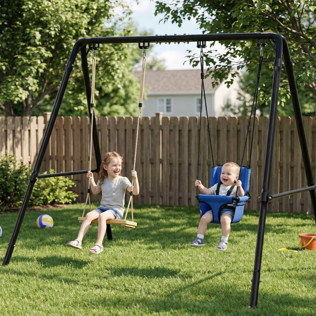 Adjustable‑Height Heavy‑Duty Metal Porch Swing Stand