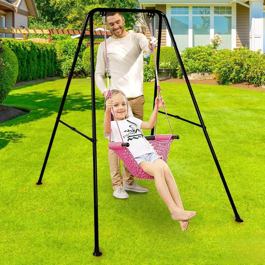 Foldable Heavy‑Duty A‑Frame Baby Swing Stand