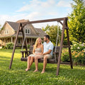 Rustic Wooden Porch Swing Frame