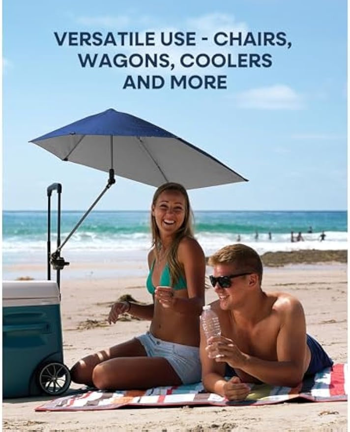 Adjustable Clamp‑On Sport Umbrella SPF 50+