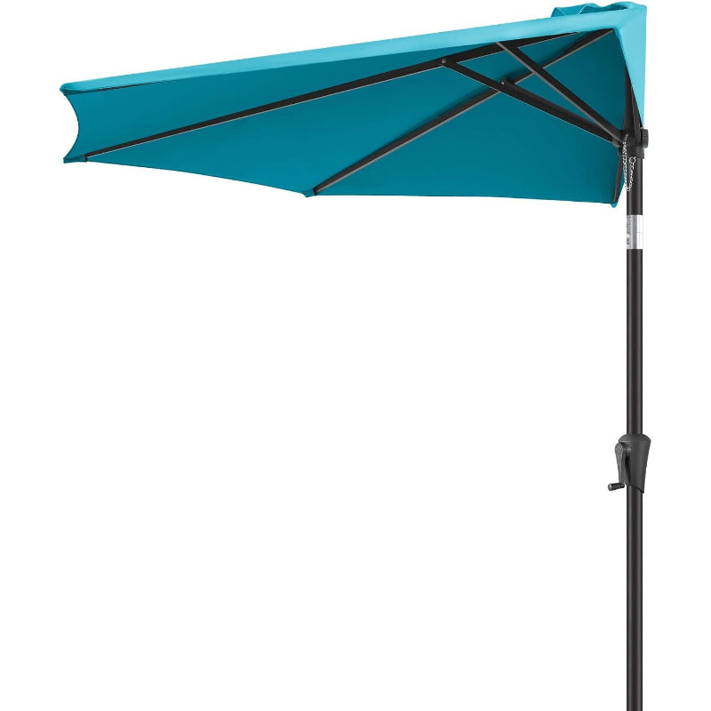 Push‑Button Tilt Half Round Patio Umbrella