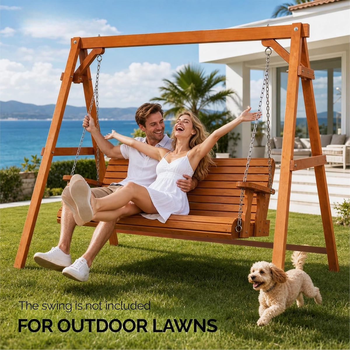 Wooden Porch Swing Frame for 5FT Swing